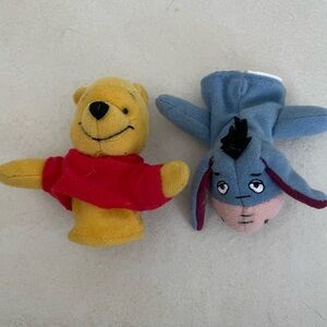 Winnie the Pooh and Eeyore finger puppets